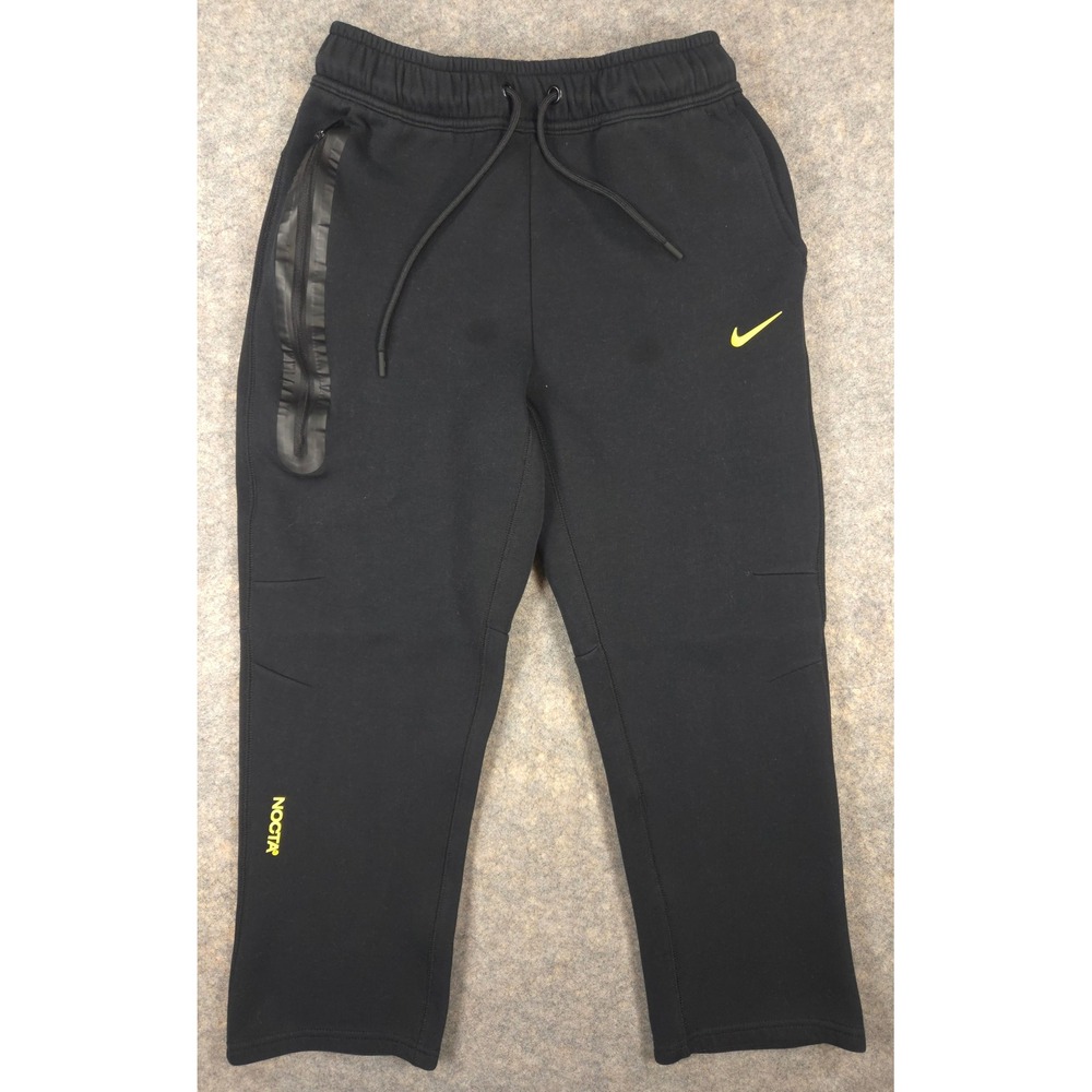 Nike NOCTA Drake Mens Fleece Sweatpants Black Yellow DA3935-010 Size M
